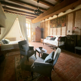 Location chambres d'hôtes bleue gîte Villandry Manoir de Foncher