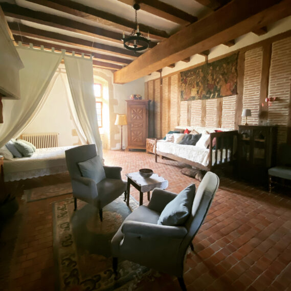 Location chambres d'hôtes bleue gîte Villandry Manoir de Foncher
